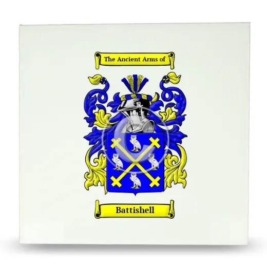 Battishell Large Ceramic Tile with Coat of Arms