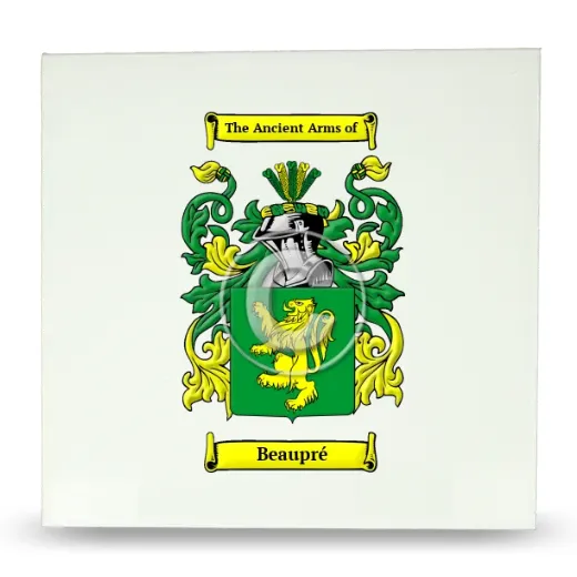 Beaupré Large Ceramic Tile with Coat of Arms