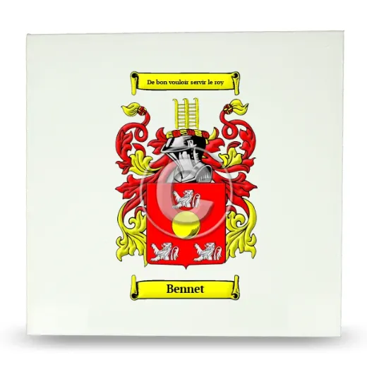 Bennet Large Ceramic Tile with Coat of Arms