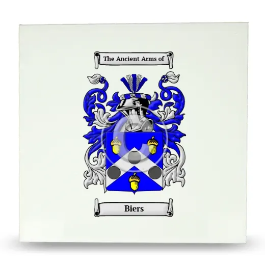 Biers Large Ceramic Tile with Coat of Arms