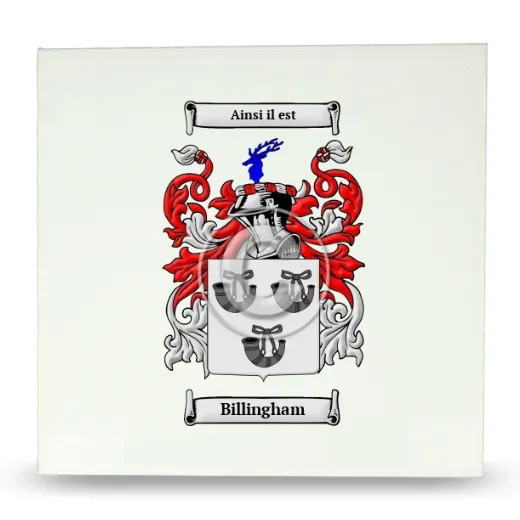 Billingham Large Ceramic Tile with Coat of Arms