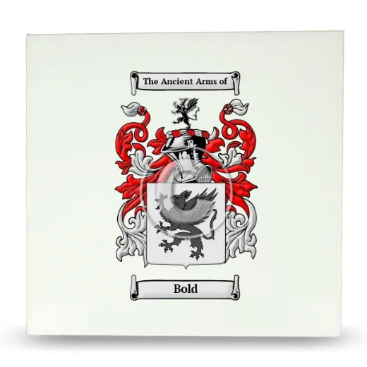 Bold Large Ceramic Tile with Coat of Arms