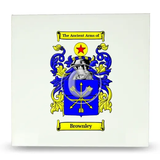 Brownley Large Ceramic Tile with Coat of Arms
