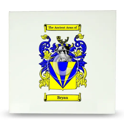 Bryan Large Ceramic Tile with Coat of Arms