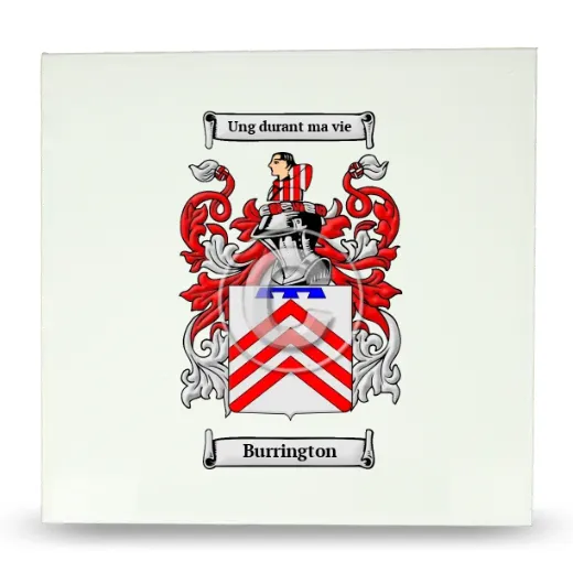 Burrington Large Ceramic Tile with Coat of Arms