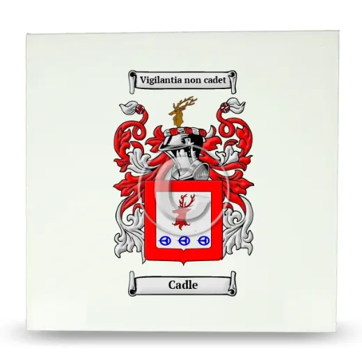 Cadle Large Ceramic Tile with Coat of Arms