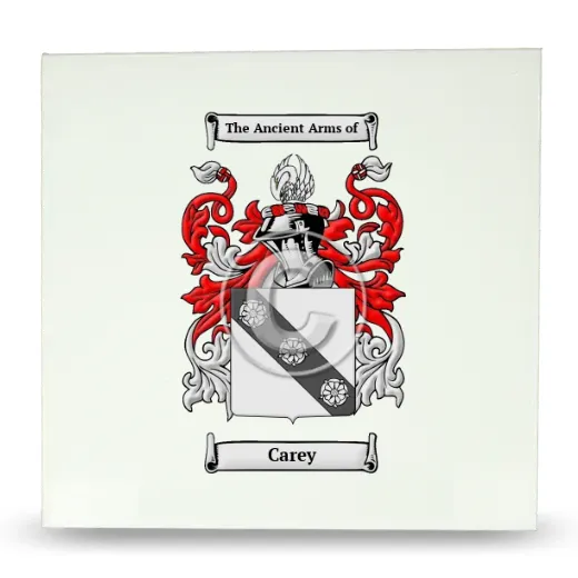 Carey Large Ceramic Tile with Coat of Arms