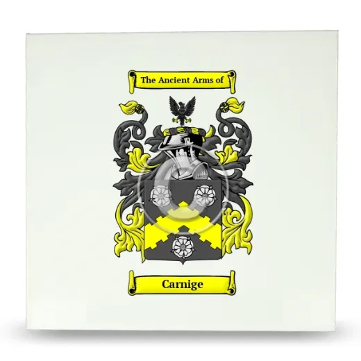 Carnige Large Ceramic Tile with Coat of Arms