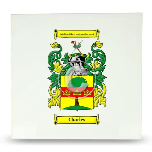 Charles Large Ceramic Tile with Coat of Arms