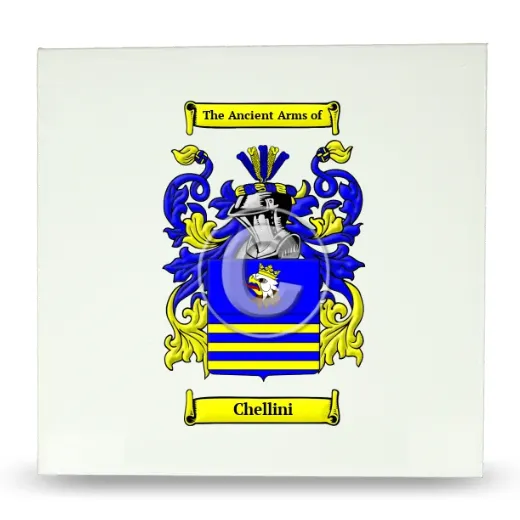 Chellini Large Ceramic Tile with Coat of Arms