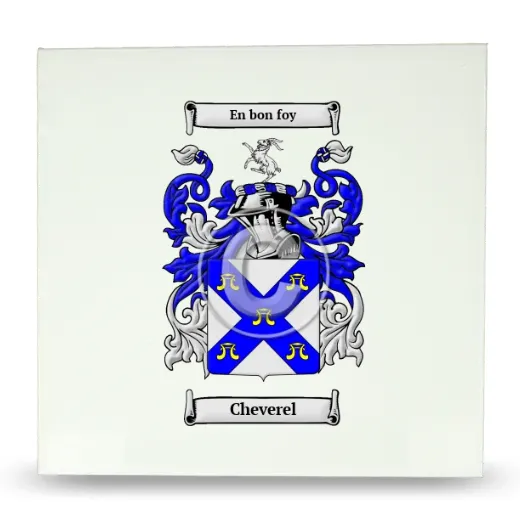 Cheverel Large Ceramic Tile with Coat of Arms