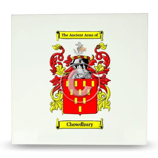 Chowdhury Large Ceramic Tile with Coat of Arms