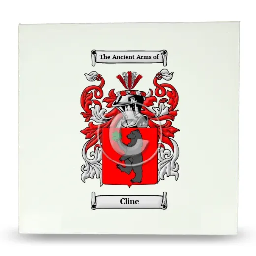 Cline Large Ceramic Tile with Coat of Arms