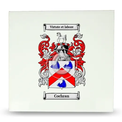 Cochran Large Ceramic Tile with Coat of Arms