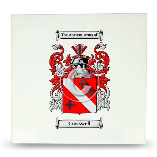 Crosswell Large Ceramic Tile with Coat of Arms