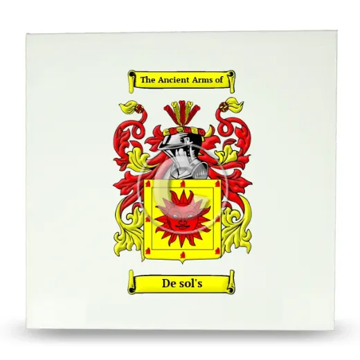De sol's Large Ceramic Tile with Coat of Arms