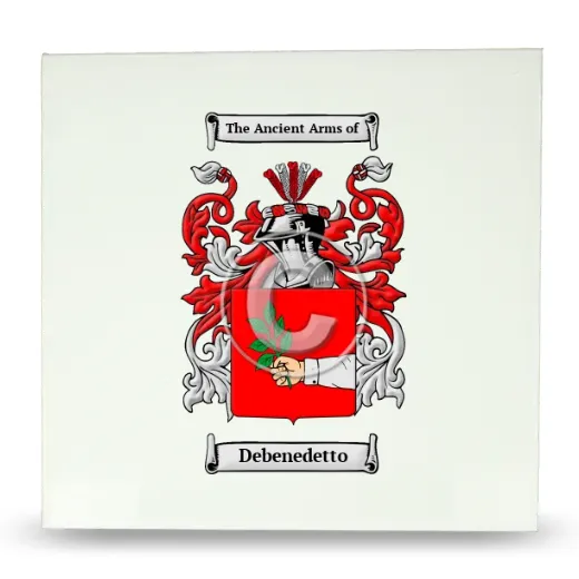 Debenedetto Large Ceramic Tile with Coat of Arms
