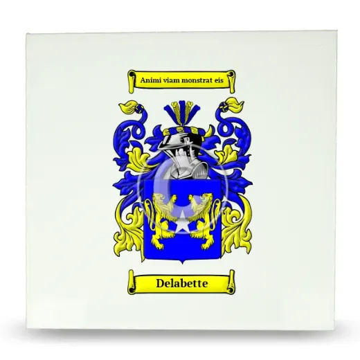 Delabette Large Ceramic Tile with Coat of Arms