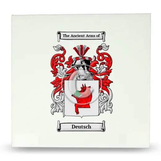 Deutsch Large Ceramic Tile with Coat of Arms