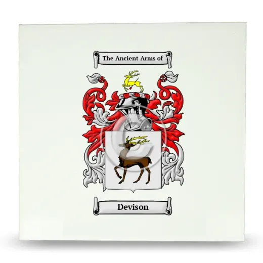 Devison Large Ceramic Tile with Coat of Arms
