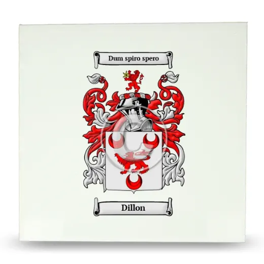Dillon Large Ceramic Tile with Coat of Arms