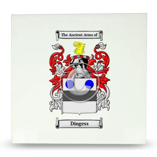 Dingess Large Ceramic Tile with Coat of Arms