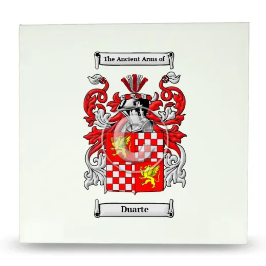Duarte Large Ceramic Tile with Coat of Arms