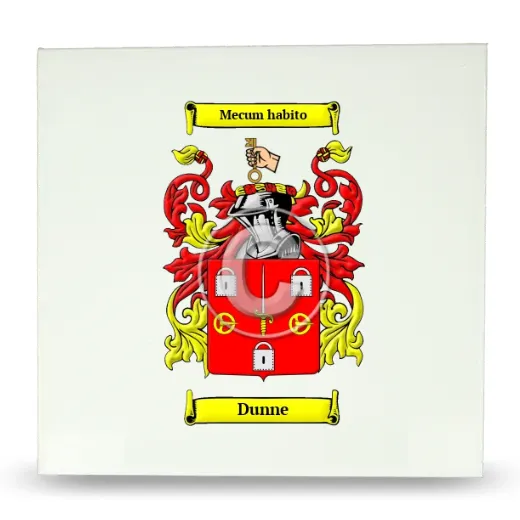 Dunne Large Ceramic Tile with Coat of Arms