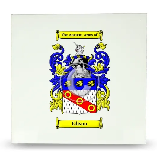 Edison Large Ceramic Tile with Coat of Arms