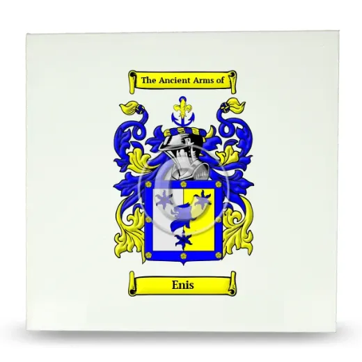 Enis Large Ceramic Tile with Coat of Arms