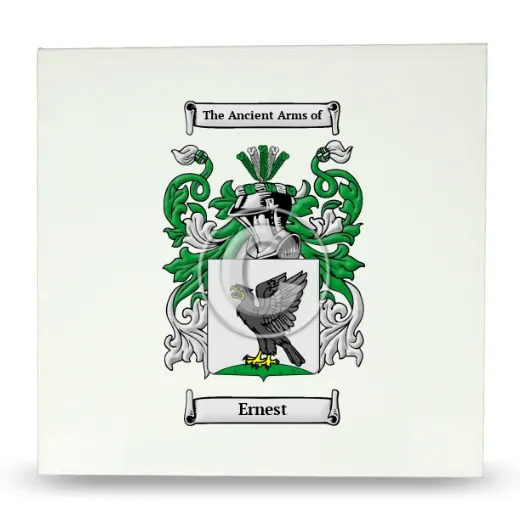 Ernest Large Ceramic Tile with Coat of Arms