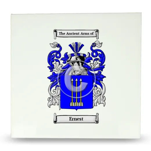 Ernest Large Ceramic Tile with Coat of Arms