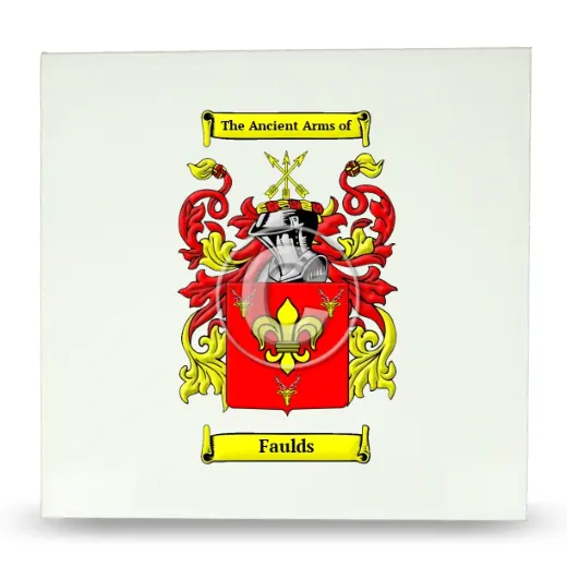 Faulds Large Ceramic Tile with Coat of Arms