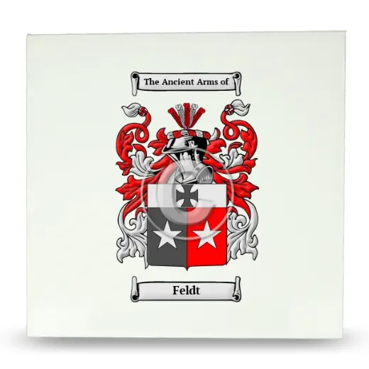 Feldt Large Ceramic Tile with Coat of Arms