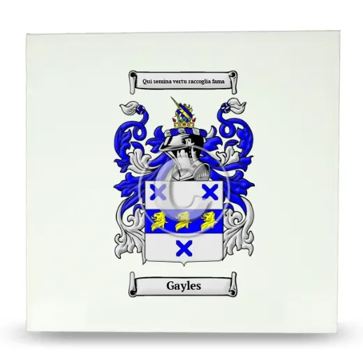 Gayles Large Ceramic Tile with Coat of Arms