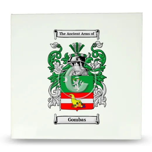 Gombas Large Ceramic Tile with Coat of Arms
