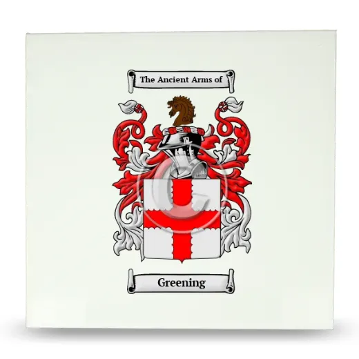 Greening Large Ceramic Tile with Coat of Arms
