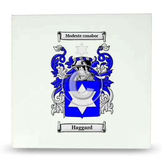 Haggard Large Ceramic Tile with Coat of Arms