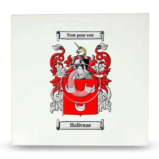 Halivane Large Ceramic Tile with Coat of Arms
