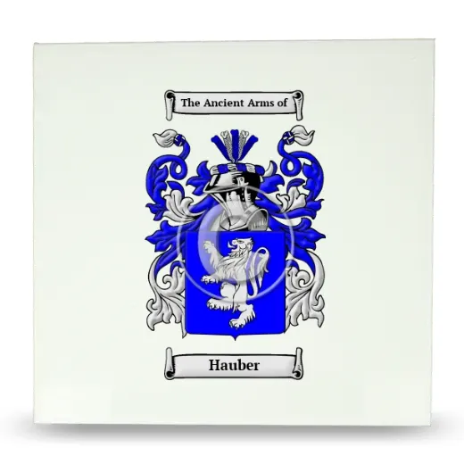 Hauber Large Ceramic Tile with Coat of Arms