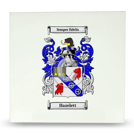 Hazelett Large Ceramic Tile with Coat of Arms