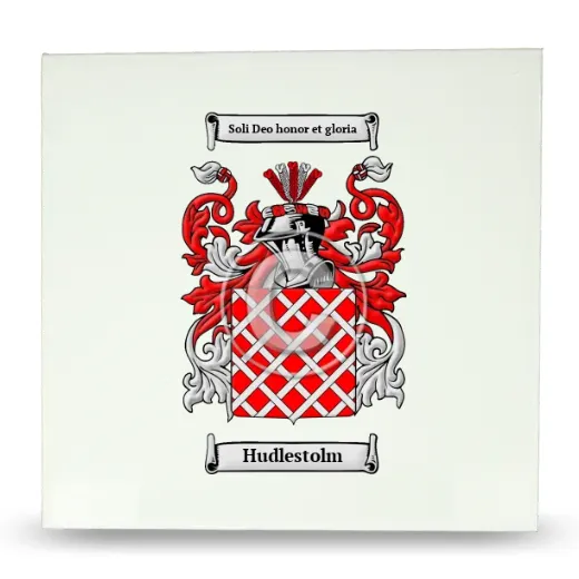 Hudlestolm Large Ceramic Tile with Coat of Arms