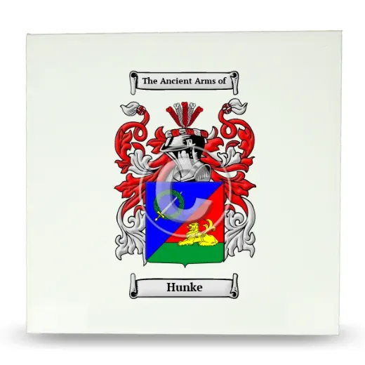 Hunke Large Ceramic Tile with Coat of Arms
