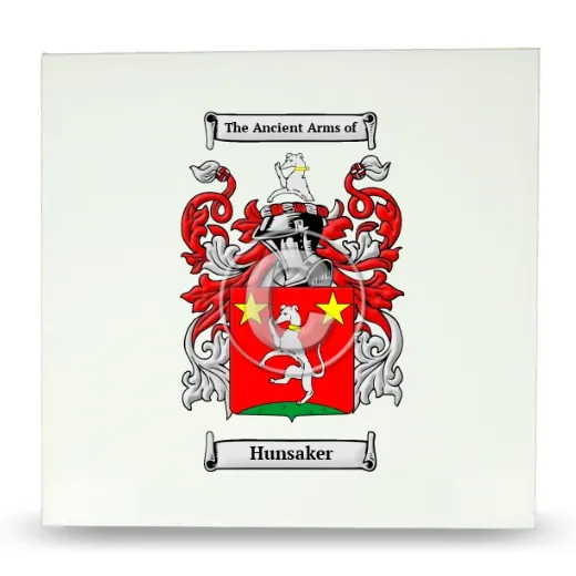 Hunsaker Large Ceramic Tile with Coat of Arms