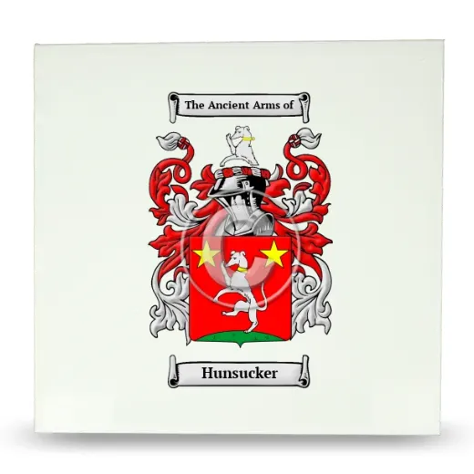 Hunsucker Large Ceramic Tile with Coat of Arms