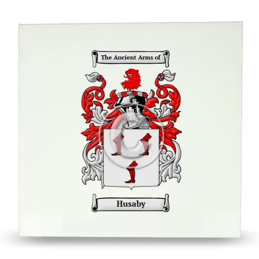 Husaby Large Ceramic Tile with Coat of Arms
