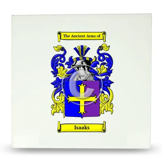 Isaaks Large Ceramic Tile with Coat of Arms