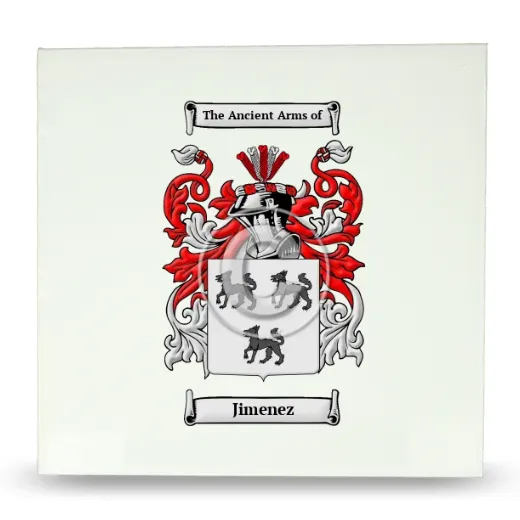 Jimenez Large Ceramic Tile with Coat of Arms