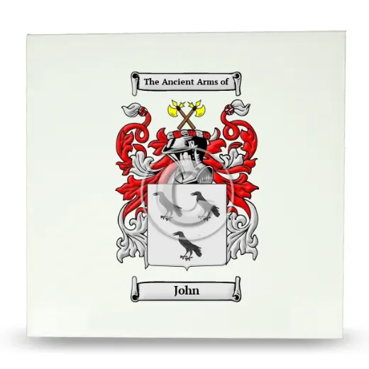 John Large Ceramic Tile with Coat of Arms