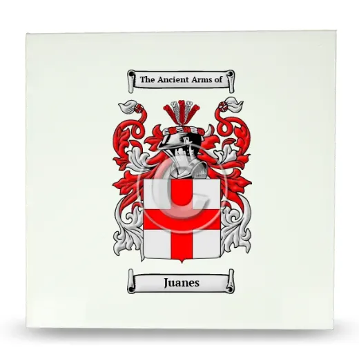 Juanes Large Ceramic Tile with Coat of Arms